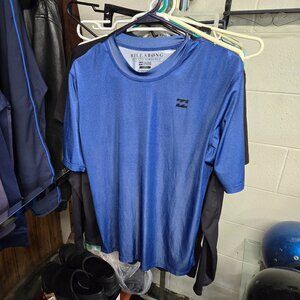 BILLABONG ~ Short Sleeve UV Protection Surf Swim Shirt ~ Blue Large